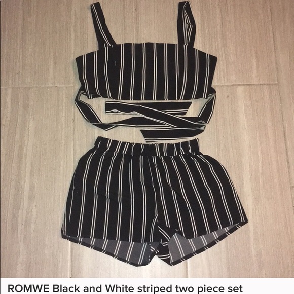 romwe two piece set